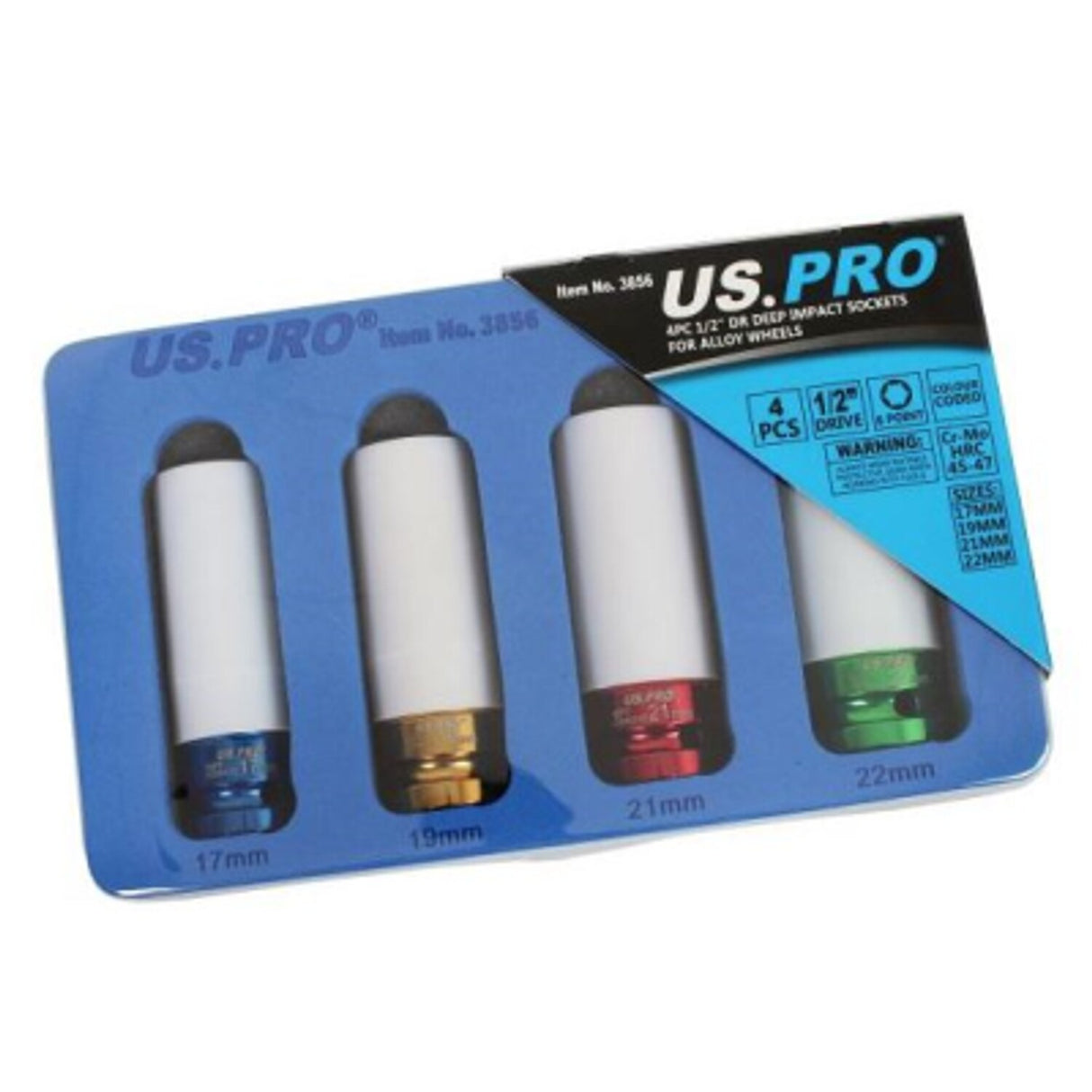 4 Piece Alloy Wheel Impact Socket Set 1/2in Drive