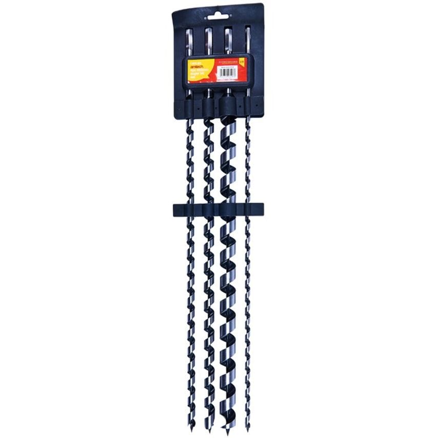 4 Piece Auger Drill Bit Set (600mm Length)