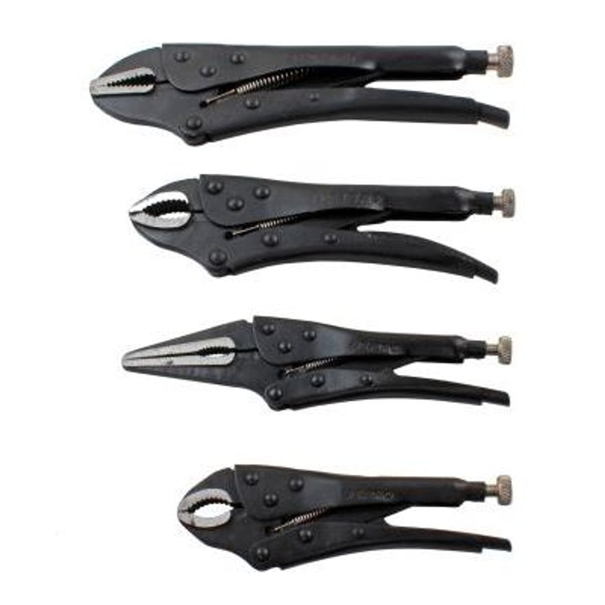 4 Piece Black Locking Pliers Set