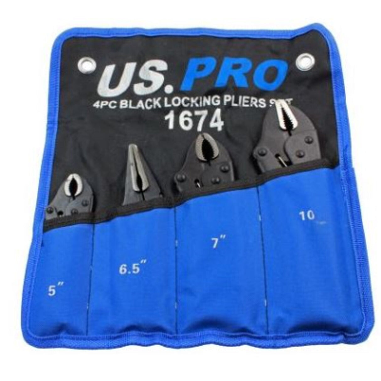 4 Piece Black Locking Pliers Set