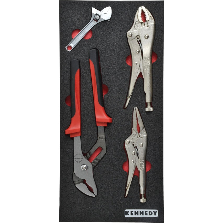 4 Piece Grip Set in Tool Control 1/3 Width Foam Inlay for Tool Cabinets