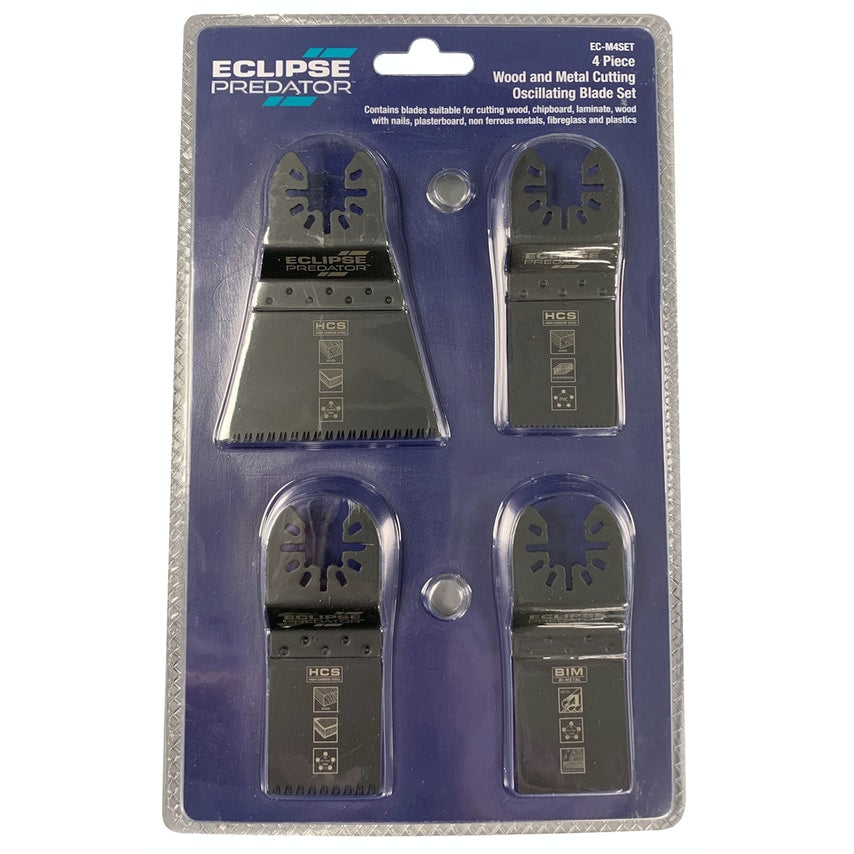 4 Piece Oscillating Cutting Set for Wood-metal
