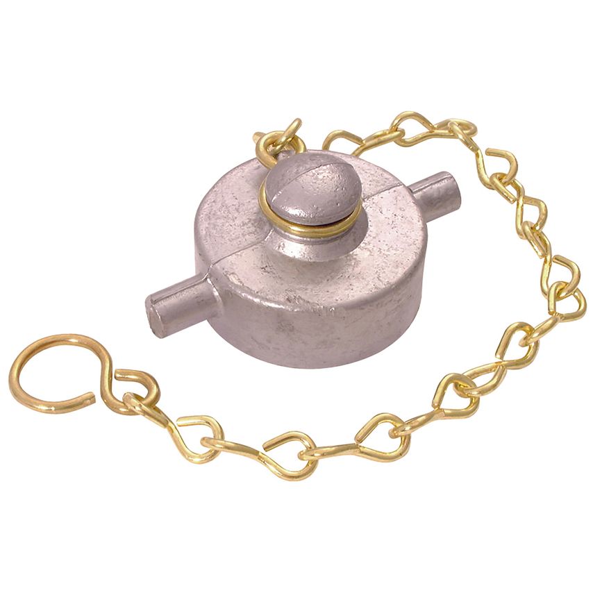 4in Urt Female ALloy Blank Cap and Chain - ABCCURT4