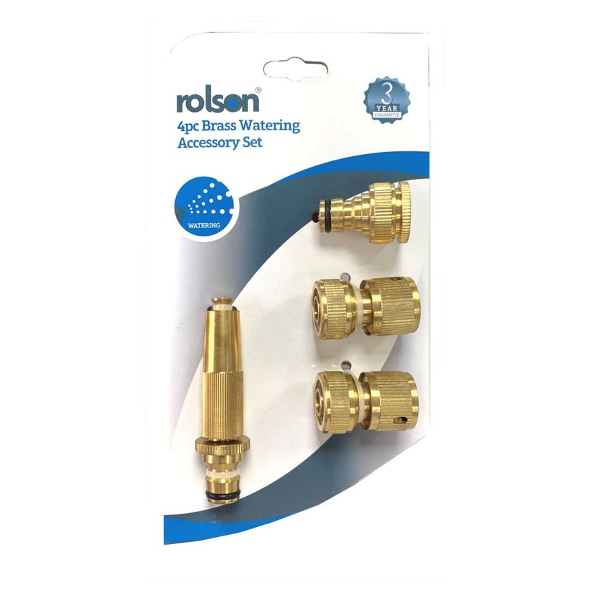 4pc Brass Hose Accessory Set