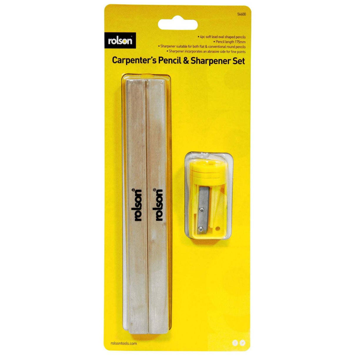 4pc Carpenter Pencil/Sharpener