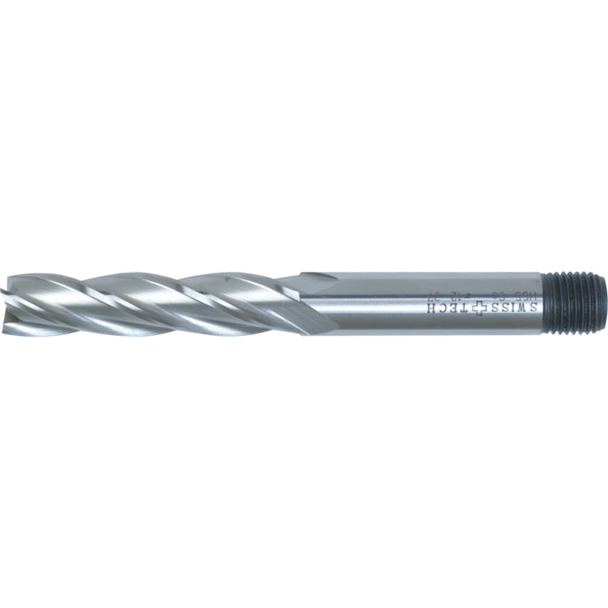 5.00MM Series 37 HSS-Co 8% 4 Flute Threaded Shank Long Series End Mills - Uncoated