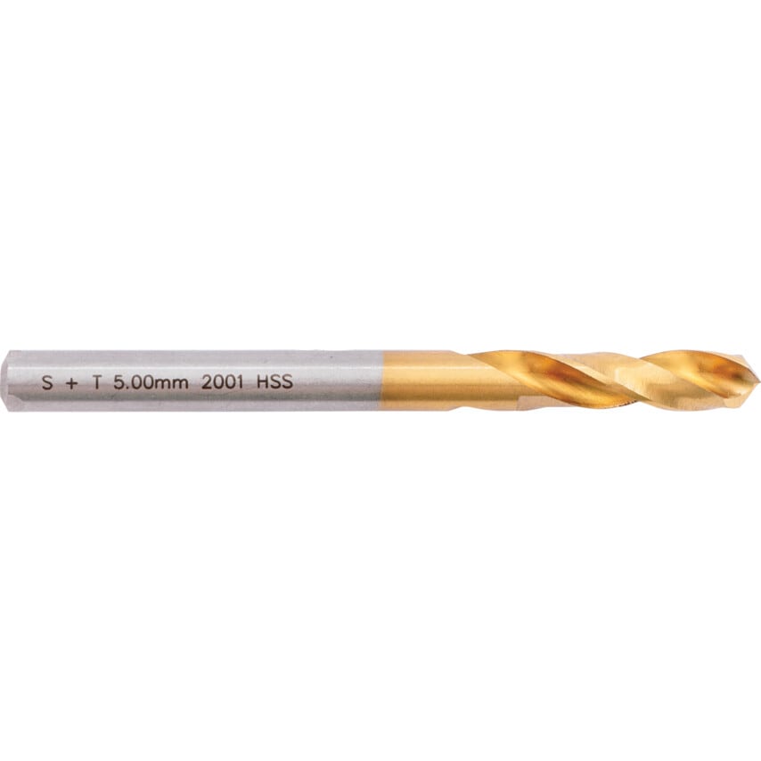 5.00MM TiN Coated Stub Drill