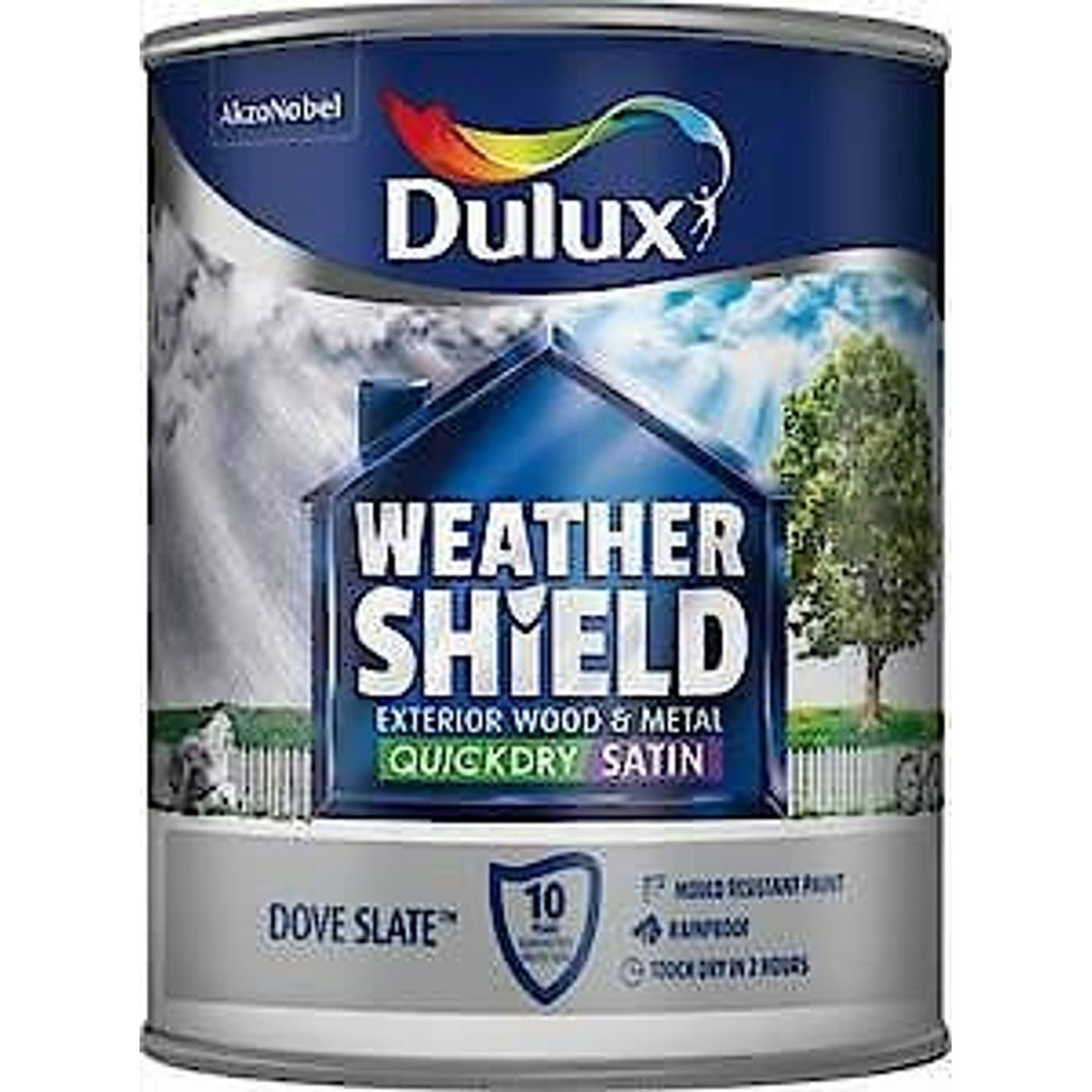 5091519 Weather Shield Quick Dry Satin Paint, 750 ml - Black