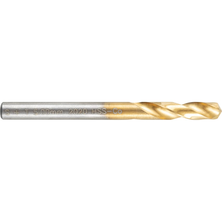 5.10MM H/Duty Cobalt Stub + TiN Drill