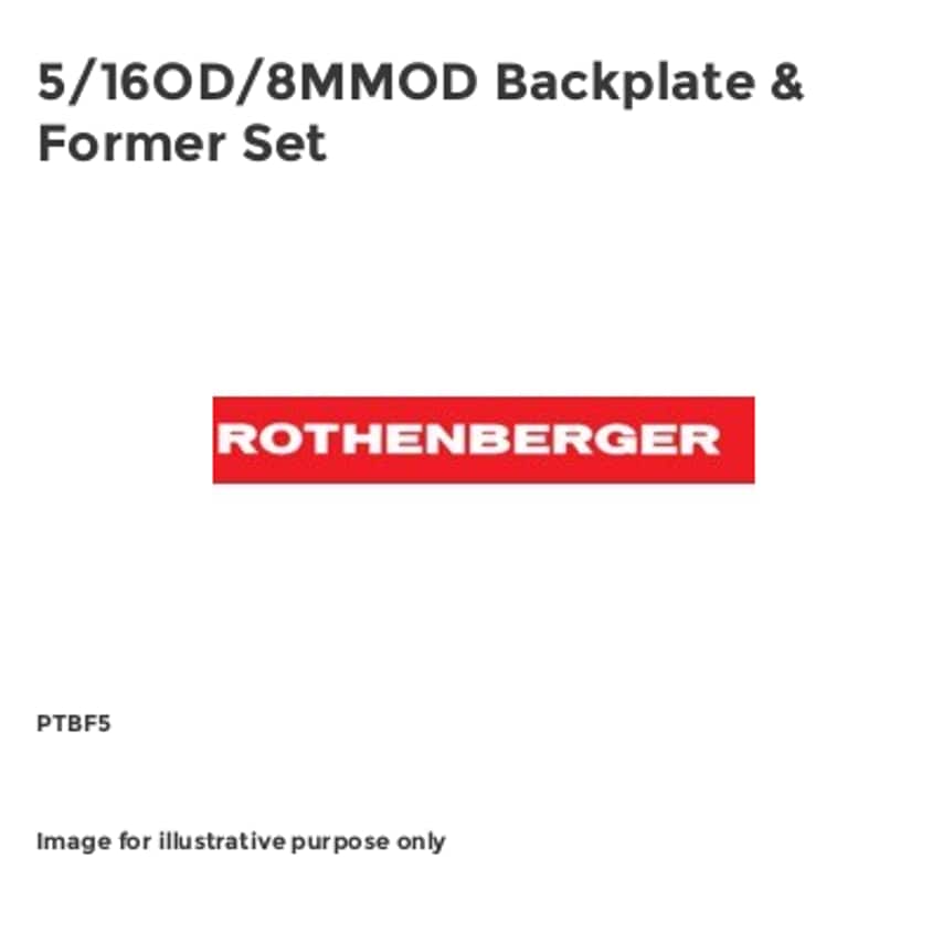 5/16OD/8MMOD Backplate & Former Set
