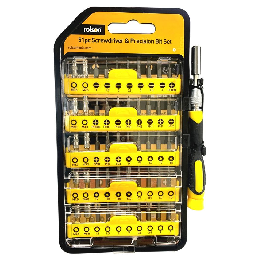 51-Piece Screwdriver & Precision Bit Set