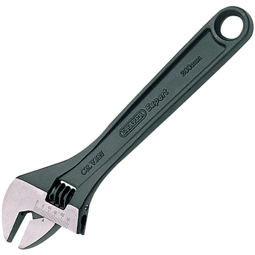 52680 200mm Adjustable Wrench Black
