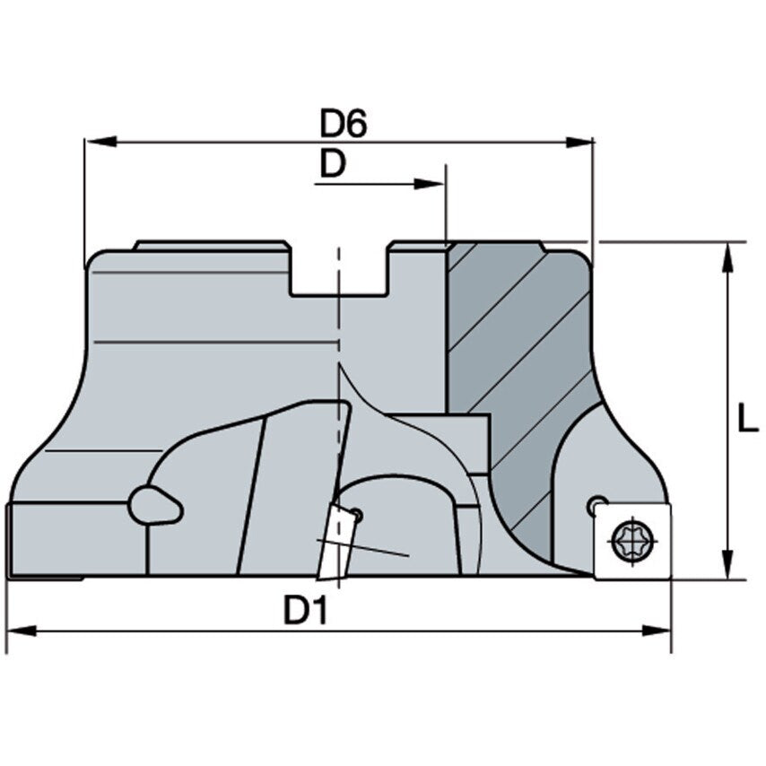 52A05RS90SD12PL-HF Plunge Face Mill