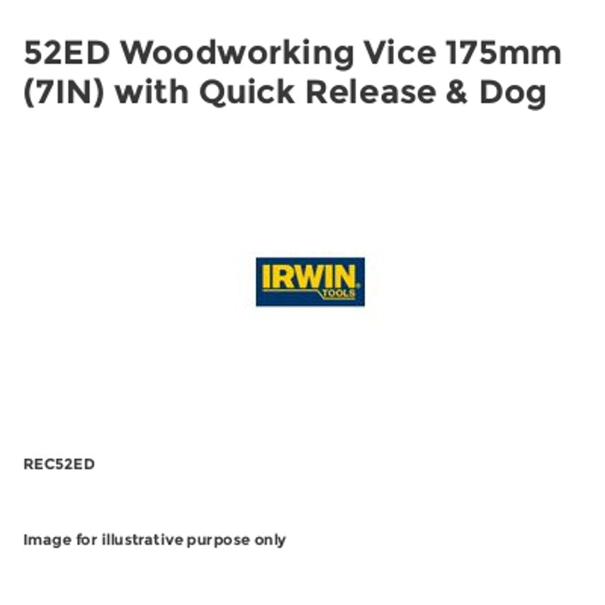 52ED Woodworking Vice 175mm (7IN) with Quick Release & Dog