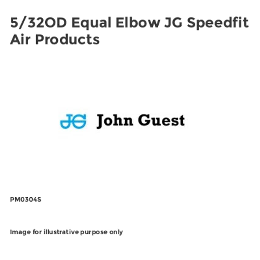 5/32OD Equal Elbow JG Speedfit Air Products PM0304S