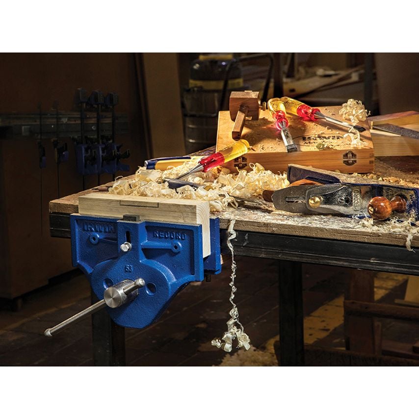 53PD Plain Screw Woodworking Vice 270mm (10.1/2in) & Front Dog REC53PD