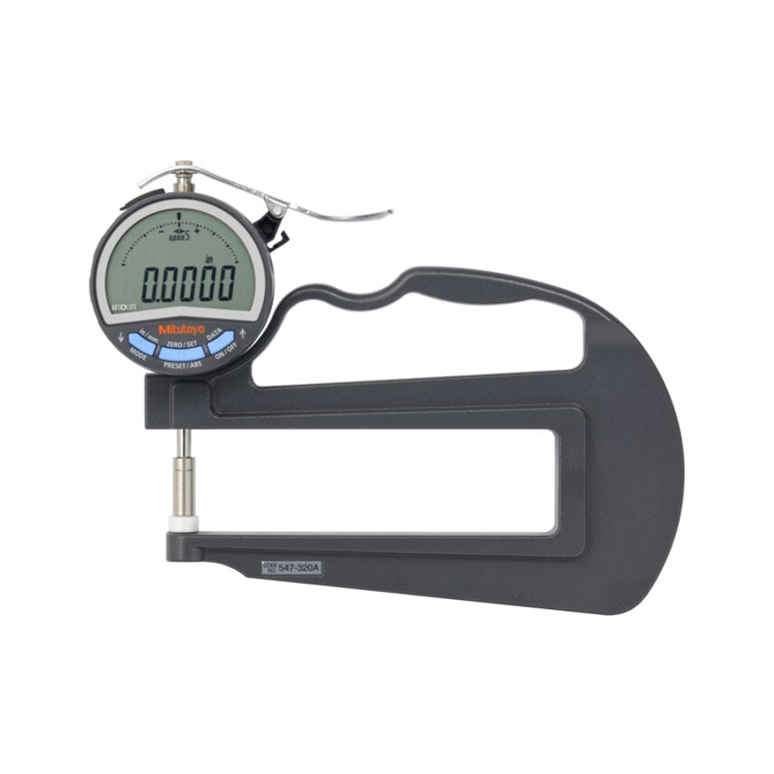 547-321A (0.01mm) Absolute Digimatic Deep Throat Thickness Gauge 0-10mm