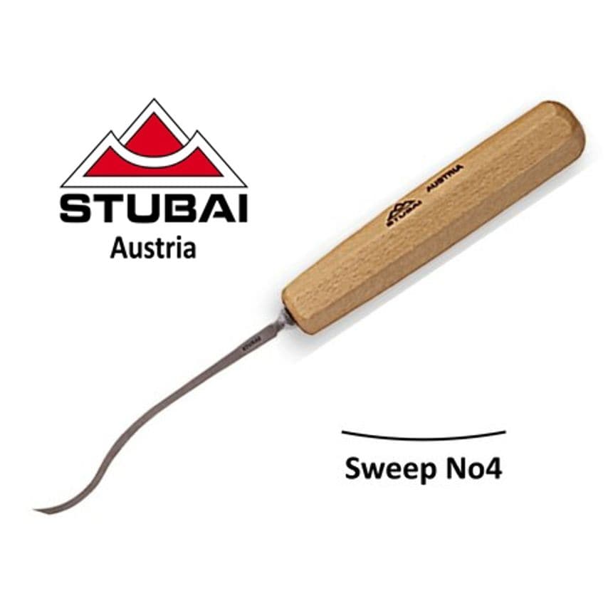 552410 No4 Sweep Spoon Flat Carving Gouge 10mm