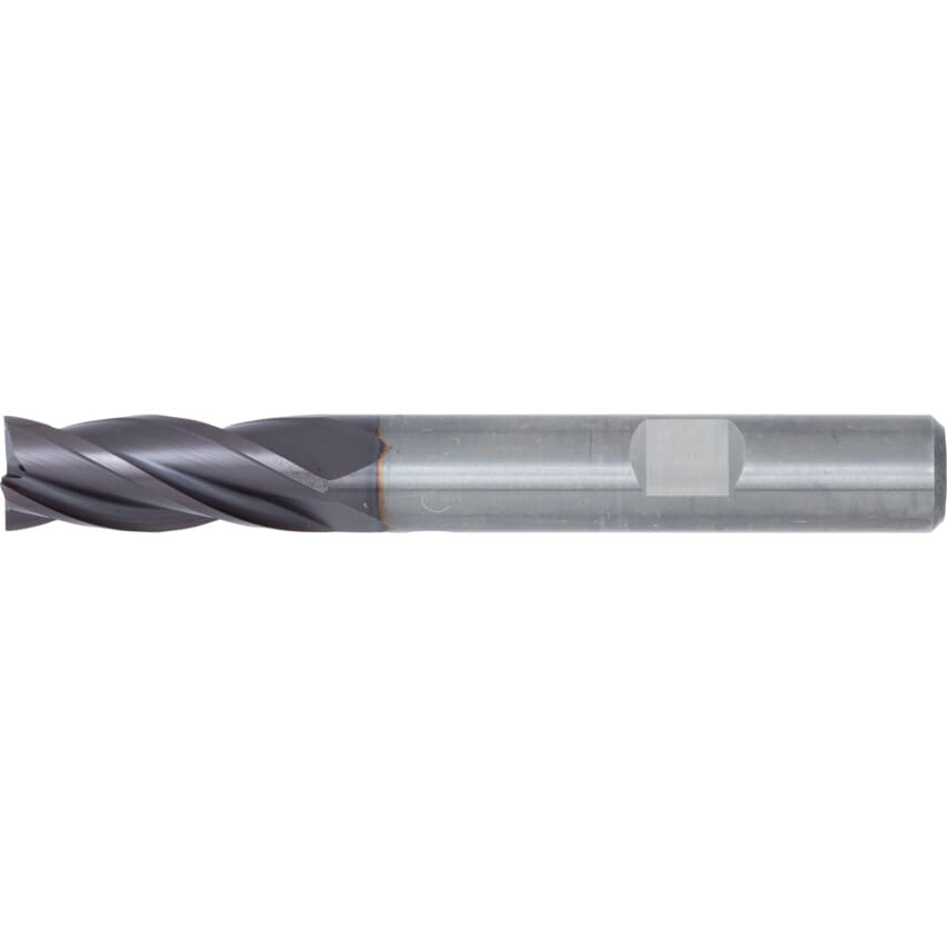 5532 8.00MM Carbide 4 Flute Weldon Shank End Mill - Fire Coated