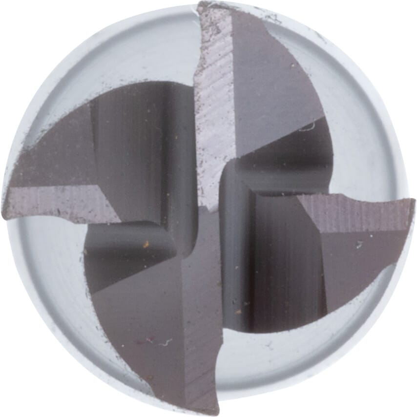 5532 8.00MM Carbide 4 Flute Weldon Shank End Mill - Fire Coated