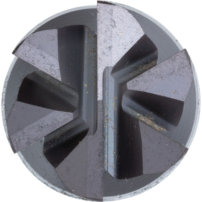 5545 14.00MM Carbide Multi Fluted Flatted Shank Standard Length End Mills - FIREX Coated