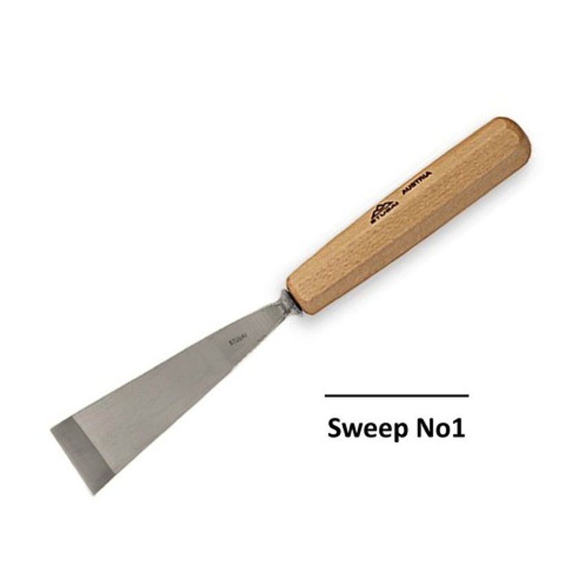 557110 Straight Flat Carving Gouge No.1 Sweep 10mm