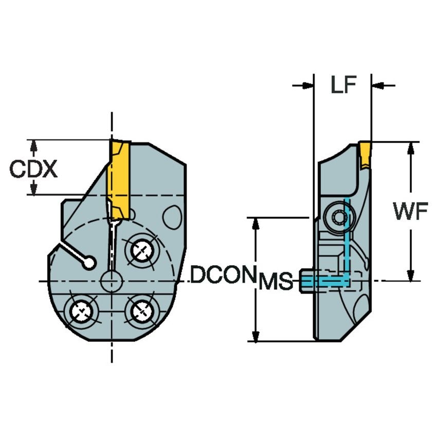 570-32L123H18B092A CoroCut Head for Face Grooving
