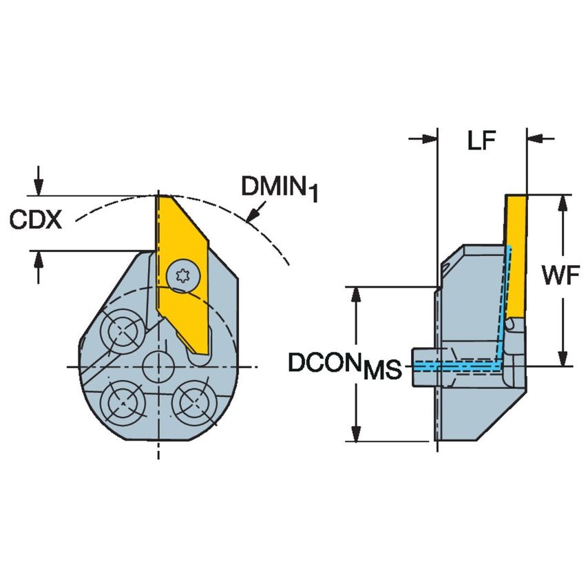 570-32L-SMAL3 CoroCut Shank Tool