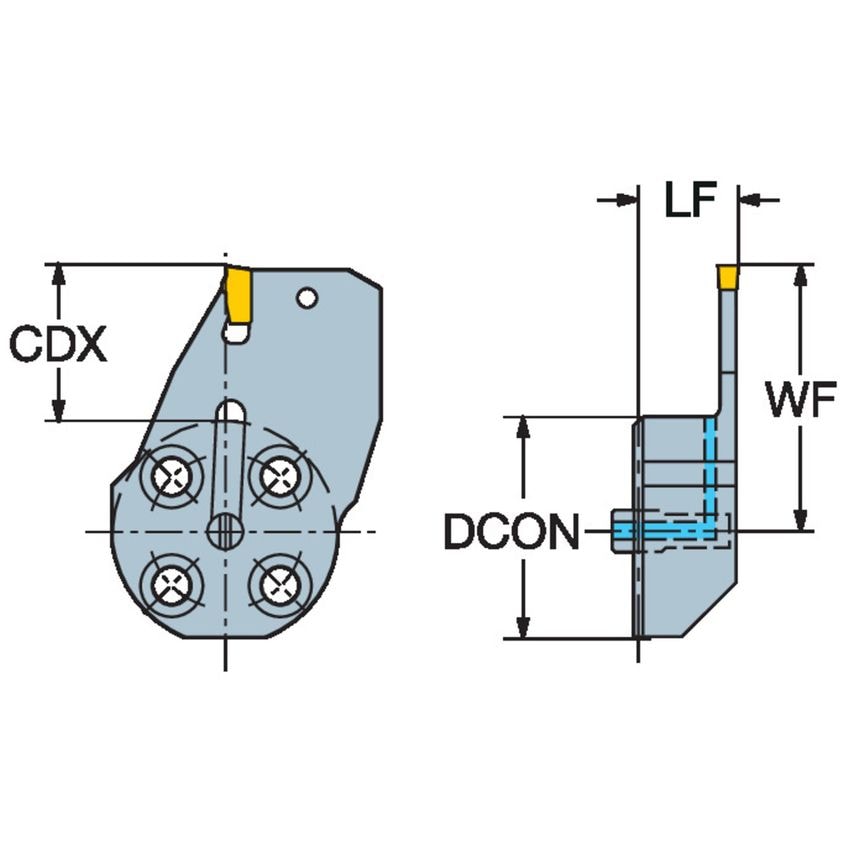 570-32R151.21-32-50 T-Max Q-Cut Head for Grooving