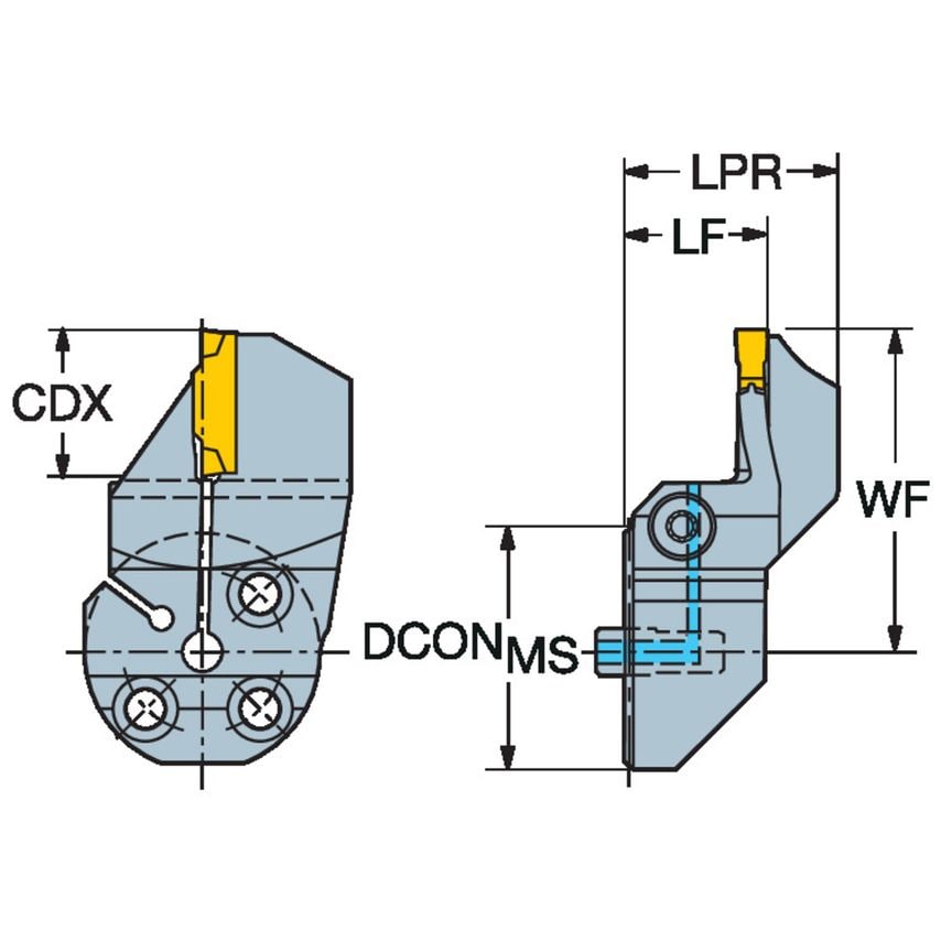 570-40L123J18B180B CoroCut Head for Face Grooving