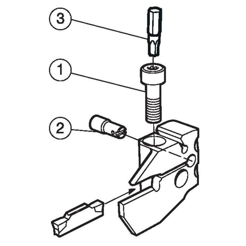 570-40L123K18B088A CoroCut Head for Face Grooving