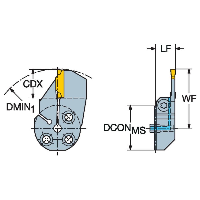 570-40L123K18B CoroCut Head for Grooving