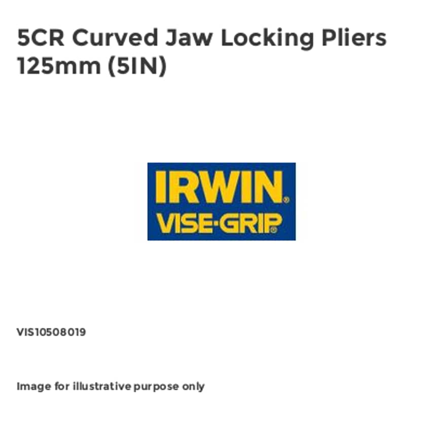 5CR Curved Jaw Locking Pliers 125mm (5IN) VIS10508019