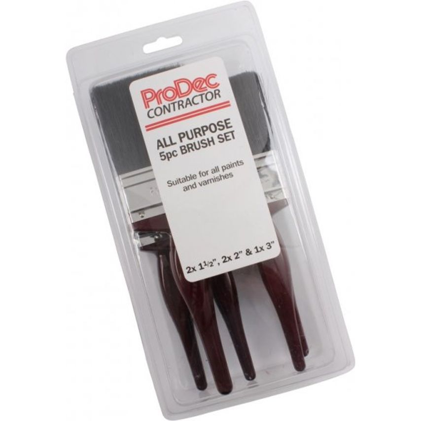 5Pc Prodec All Purpose Brush Set