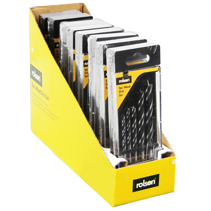 5pc Wood Drill Bit Set