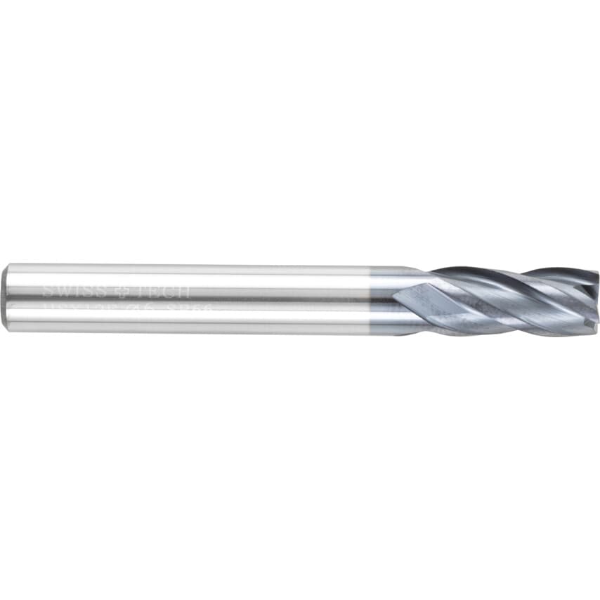 6.00MM Series 66 Carbide 4 Flute Plain Shank Short Series End Mills - EMQ-4PS Q-Coat Coated