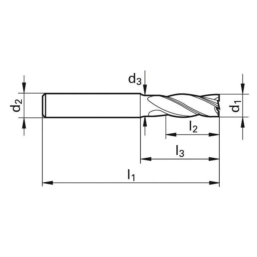 6737 16.00 Carbide RF100 4 Flute Diver End Mills - nano-Si (Signum) Coating
