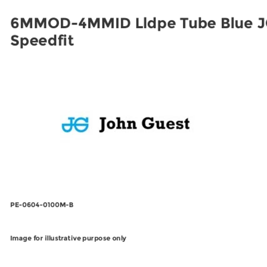 6MMOD-4MMID Lldpe Tube Blue JG Speedfit