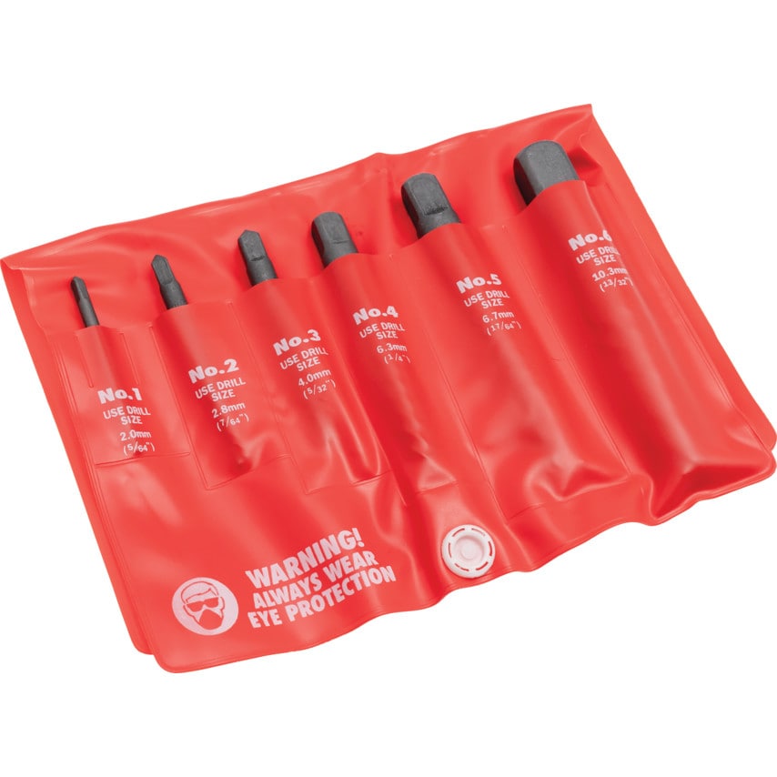 6-Piece Screw Extractor Set