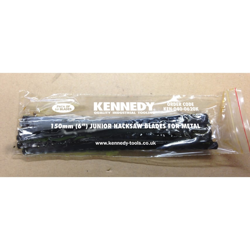 6" (150mm) Junior Hacksaw Blades for Metal, Pack of 10