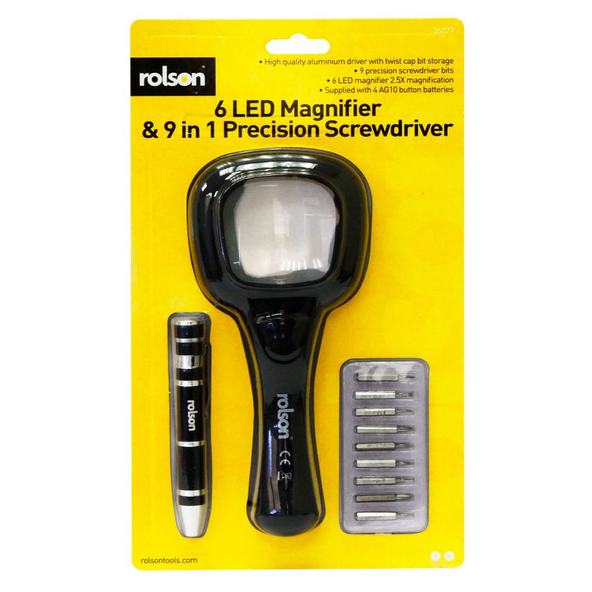 6 LED Magnifier & 9 In 1 Precision Screwdriver