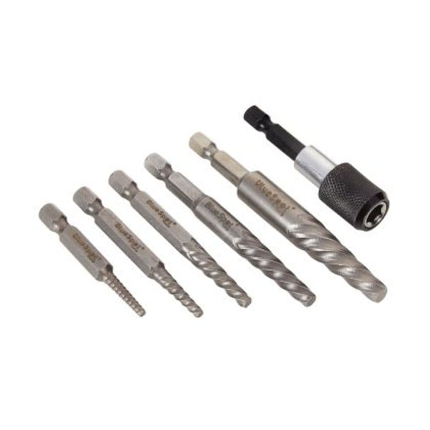 6 Piece Broken Bolt and Screw Extractor Set