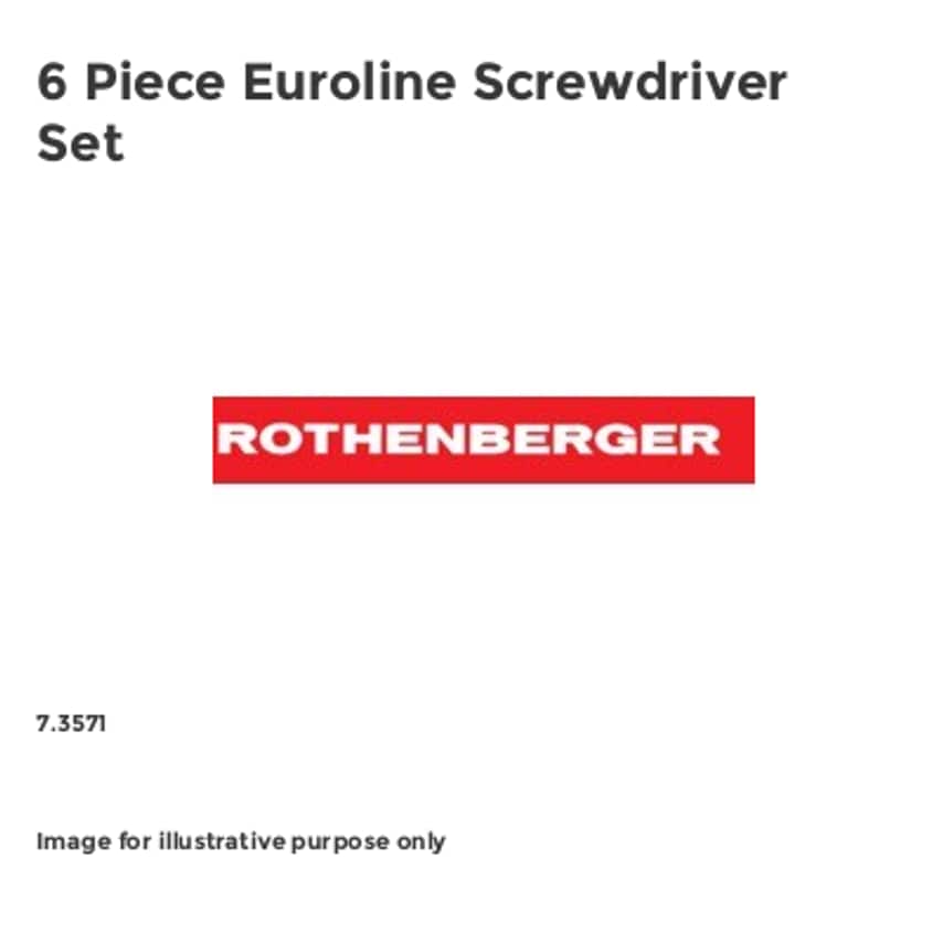 6 Piece Euroline Screwdriver Set