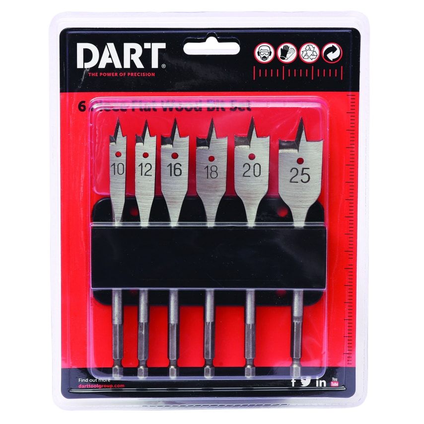 6 Piece Flat Bit Set - DFB6SET