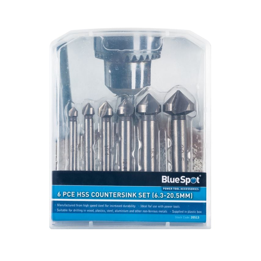 6 Piece HSS Countersink Set (6.3-20.5MM)