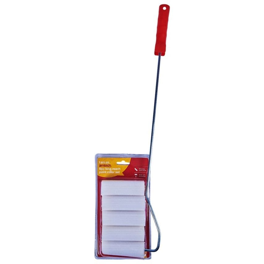 6 Piece Long Reach Paint Roller Set