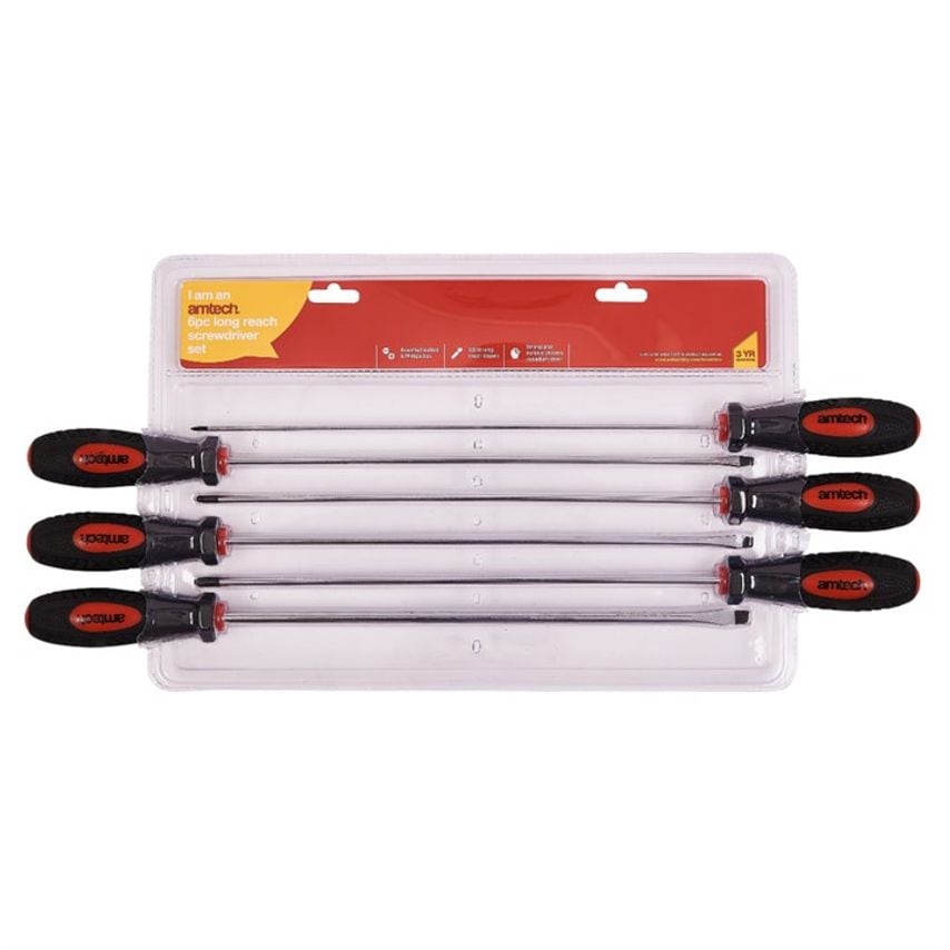 6 Piece Long Reach Screwdriver Set