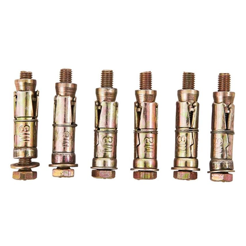 6 Piece M8 X 60mm Expansion Bolts