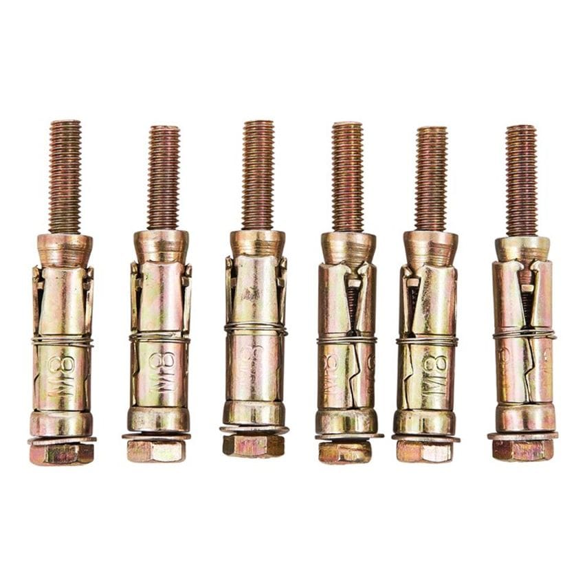 6 Piece M8 X 75mm Expansion Bolts