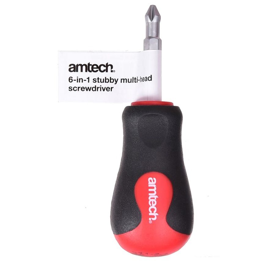 6-in-1 Stubby Multi-Head Screwdriver